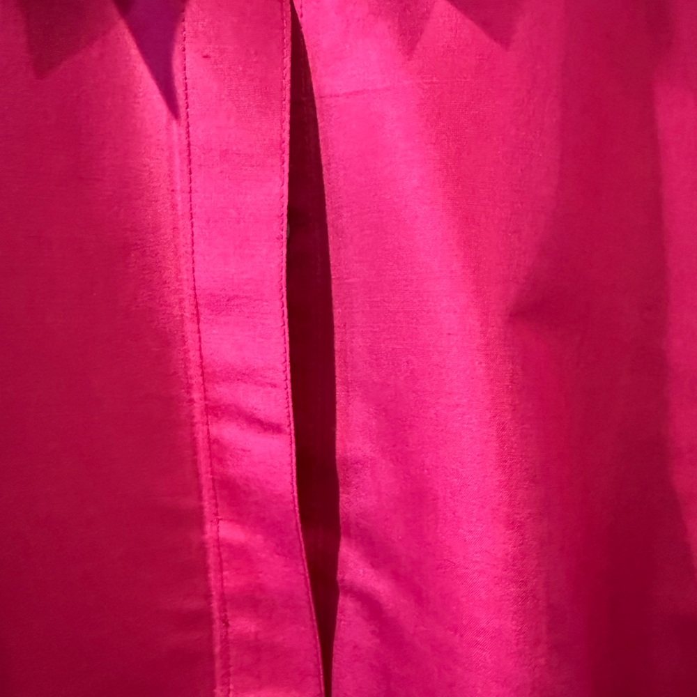 Chico’s Vibrant Pink 100% Silk Blouse - Jacket Size 2 EUC - Picture 8 of 10